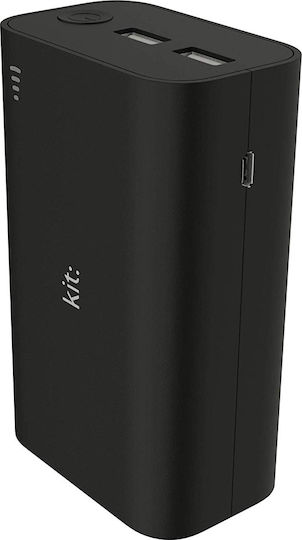 PWRCOOL12BKRF Power Bank 12000mAh with 2 USB-A Ports Black