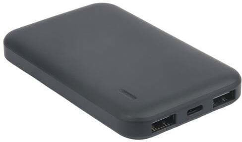 eSTUFF Infinite Power Bank 5000mAh with USB-A Output Port and USB-C Output Port Black view 1