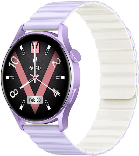 Kieslect Lora 2 Aluminium 41mm Smartwatch with Heart Rate Monitor (Purple)