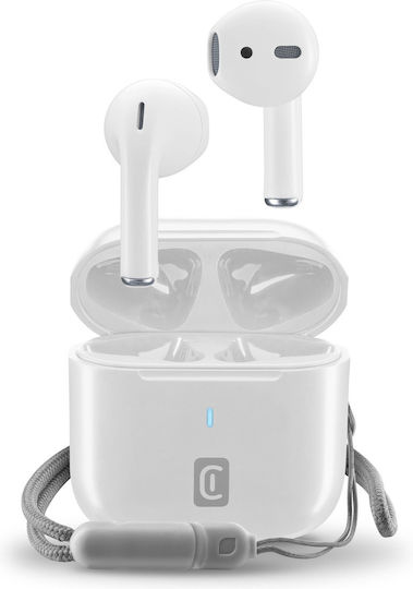 Cellular Line Rize Earbud Bluetooth Handsfree Earphones with Charging Case White view 1