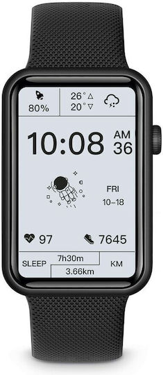 Ksix Tube Aluminium 46mm Smartwatch with Heart Rate Monitor (Black) view 4