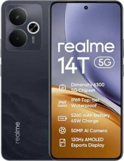 Realme 14T 5G Dual SIM (8GB/256GB) Black view 1