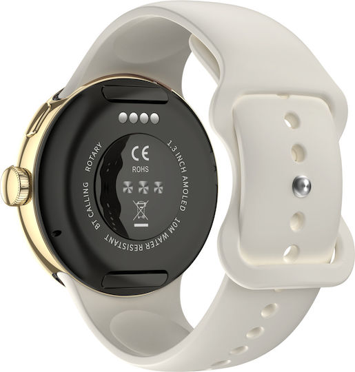 LinWear La24 Smartwatch with Heart Rate Monitor (Gold) view 4