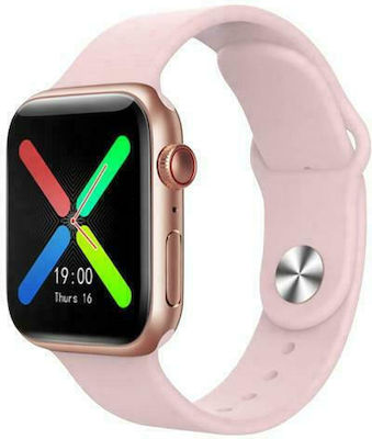 X7 44mm Smartwatch with Heart Rate Monitor (Pink)