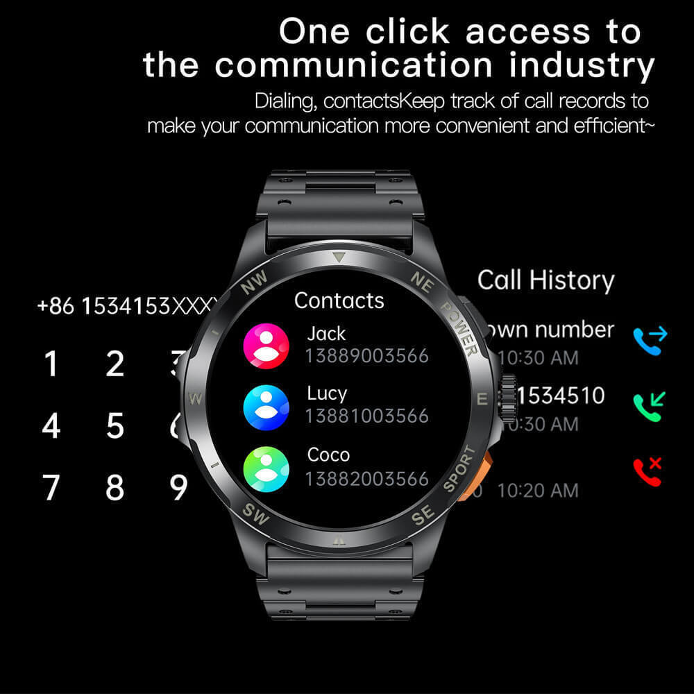 AK77 Smartwatch with Heart Rate Monitor (Black) vue 4