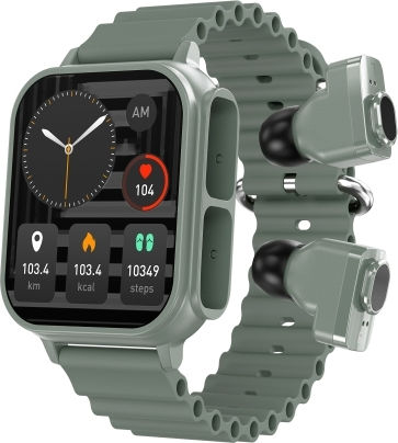 N22 1.96 Inch Color Screen Smart Watch Support Heart Rate Monitoring Blood Pressure Monitoring Blood Oxygen Monitoring Green view 1
