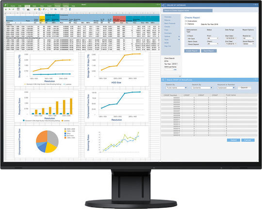 Eizo FlexScan EV2457 IPS Monitor 24.1" FHD 1920x1200 with Response Time 5ms GTG vue 3