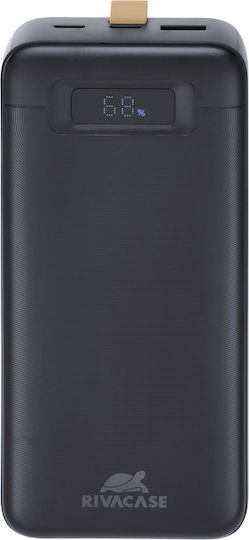 Rivacase VA1083 Power Bank 30000mAh 65W with USB-A Port and USB-C Port Black