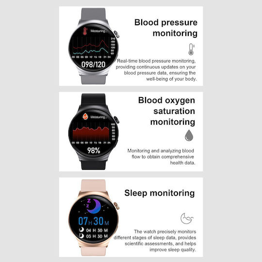 NO.1 DT4 Mate 45mm Smartwatch with Heart Rate Monitor (Pink) view 6