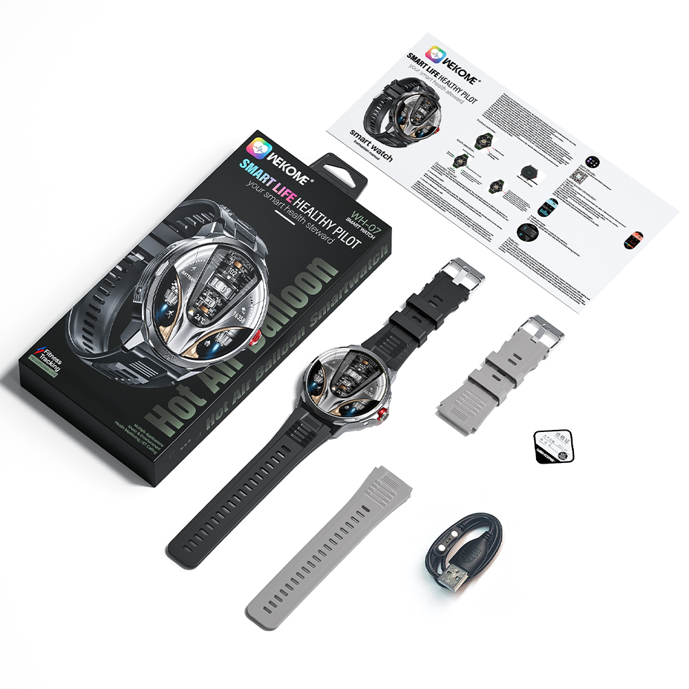 WK WH-07 Smartwatch with Heart Rate Monitor (Silver) view 2
