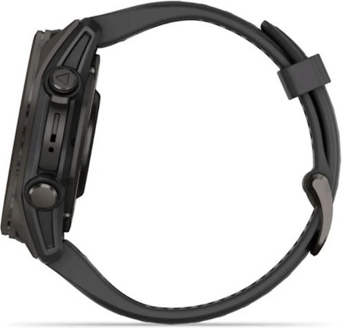 Garmin Fenix 8 Titanium 43mm Waterproof Smartwatch with Heart Rate Monitor (Sapphire, Carbon Grey Dlc Titanium With Black/pebble Grey Silicone Band) view 6