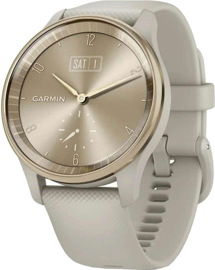 Garmin vívomove Trend Stainless Steel 40mm Waterproof Smartwatch with Heart Rate Monitor (Cream Gold) view 2