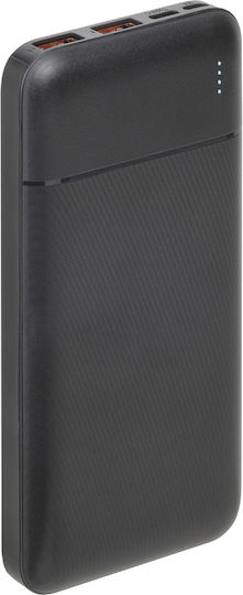 Rivacase VA2101 Power Bank 10000mAh 22.5W with 2 USB-A Ports and USB-C Port Power Delivery Black