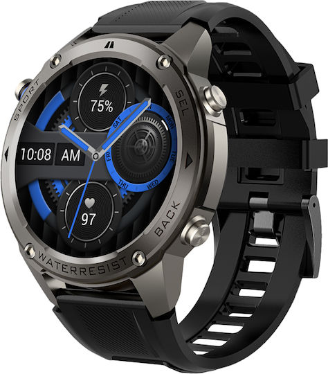 Xmart AM2410B 52mm Smartwatch with Heart Rate Monitor (Black)
