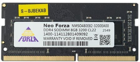 Clevo DDR4 with 1x8GB Module and Speed 3200 for Laptop 6-76-0011C-J81