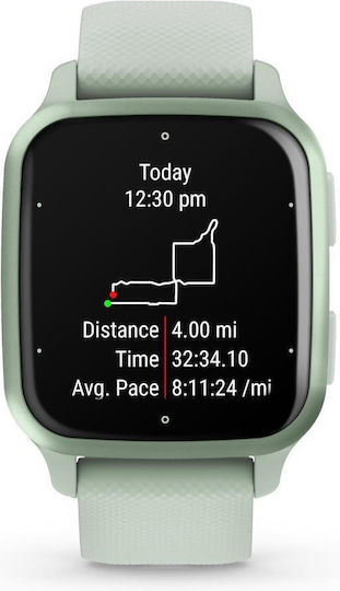 Garmin Venu Sq 2 Aluminium 40mm Waterproof Smartwatch with Heart Rate Monitor (Metallic Mint Aluminium Bezel with Cool Mint Case and Silicone Band) view 2