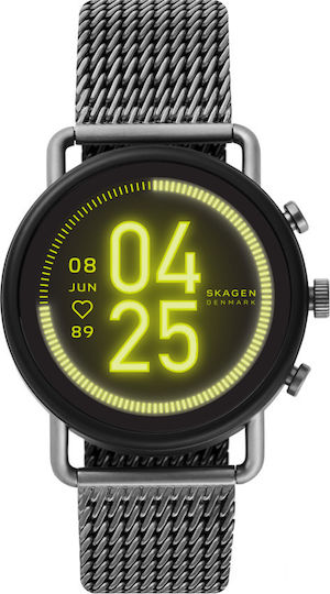 Skagen Falster 3 42mm Smartwatch with Heart Rate Monitor (Gunmetal Gauge Mesh) view 1