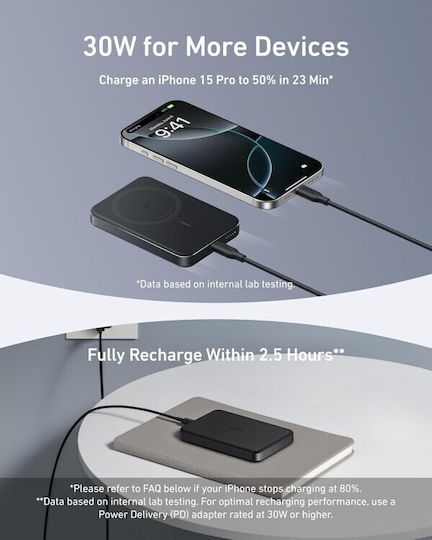Anker MagGo MagSafe Power Bank 10000mAh 15W Black view 4