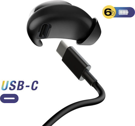 Avizar In-ear Bluetooth Handsfree Earphones Black view 4