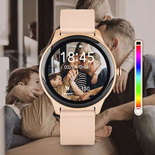 Marea Β61001 44mm Smartwatch with Heart Rate Monitor (Cream) view 2