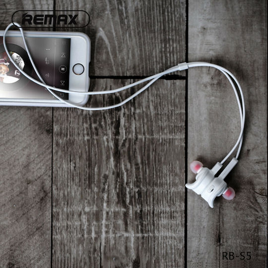Remax RB-S5 In-ear Bluetooth Handsfree Earphones with Sweat Resistance White vista 5