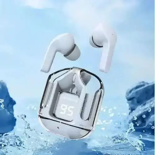146800 In-ear Bluetooth Handsfree Earphones with Charging Case White view 2