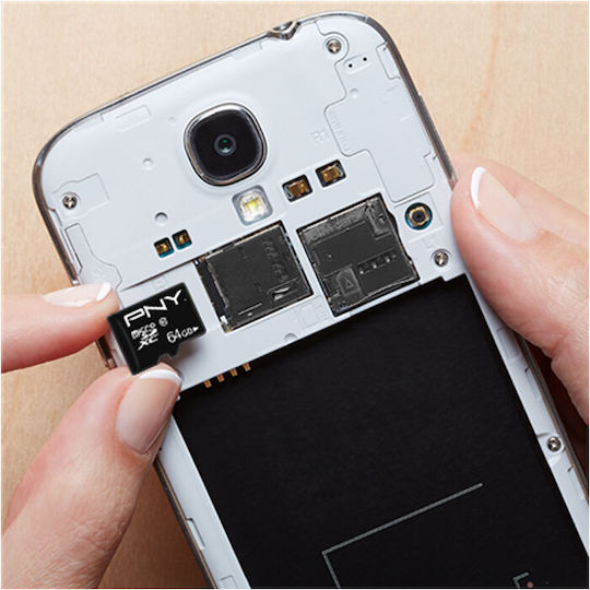 PNY microSDXC 64GB U1 UHS-I 100MB/s with Adapter view 4