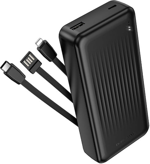 Borofone BJ79A Power Bank 20000mAh with USB-A Port and USB-C Port Black view 1