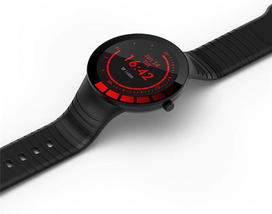 Kingwear E3 43mm Smartwatch with Heart Rate Monitor (Black) view 3