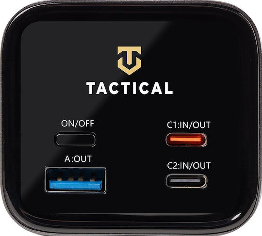 Tactical Headquarters Power Bank 27000mAh 65W with USB-A Port and 2 USB-C Ports Gray vue 2