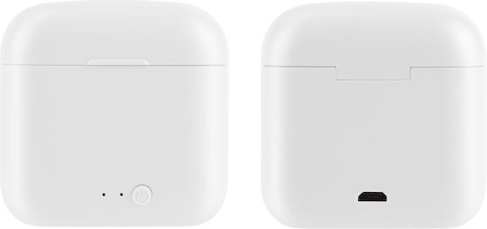 Setty ECA-01 In-ear Bluetooth Handsfree Earphones with Charging Case White view 2