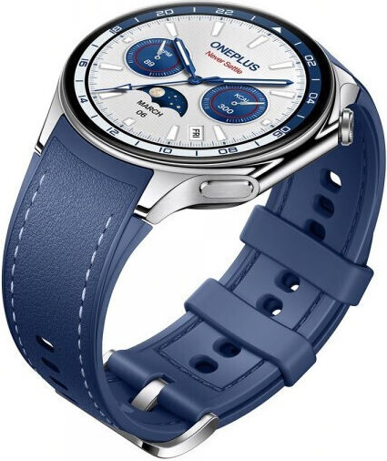 OnePlus Watch 2 Stainless Steel 47mm Waterproof with Heart Rate Monitor (Nordic Blue Edition) view 3