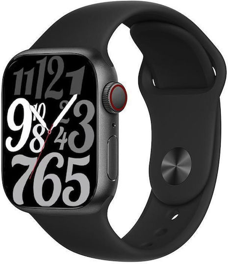 XO M20 Aluminium 44mm Smartwatch with Heart Rate Monitor (Black)