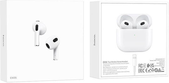 Hoco EW26 Earbud Bluetooth Handsfree Earphones with Charging Case White view 4
