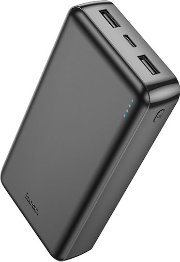 Hoco J100A Power Bank 20000mAh 10W with 2 USB-A Ports Black