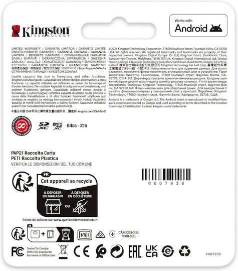 Kingston Canvas Go Plus microSDXC 64GB U3 V30 A2 UHS-I 200MB/s with Adapter vista 9