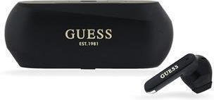 Guess Elongated Metallic Earbud Bluetooth Handsfree Earphones with Charging Case Black
