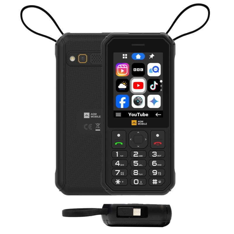AGM M11 Dual SIM Rugged Mobile Phone with Buttons Black view 1