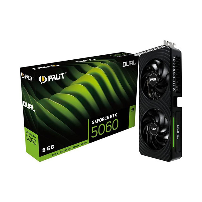 Palit GeForce RTX 5060 8GB GDDR7 Dual Graphics Card NE75060019P1-GB2063D