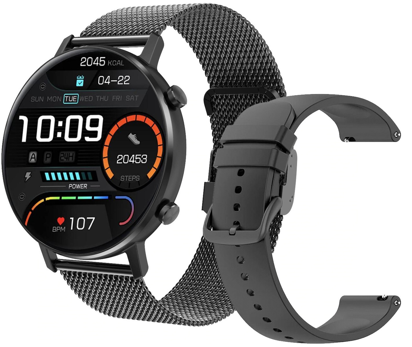 DoFIT Aluminium Smartwatch with Heart Rate Monitor (Black)