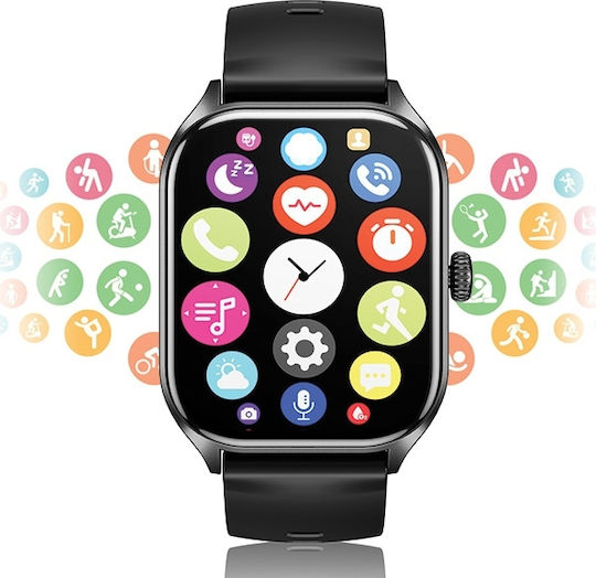 Awei H21 Smartwatch with Heart Rate Monitor (Black) vue 6