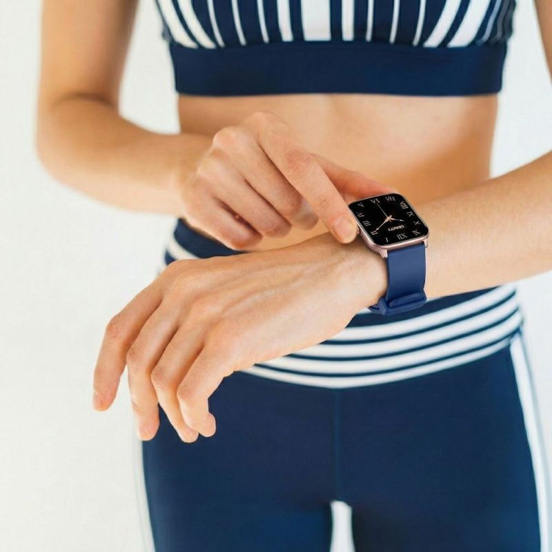 Gravity GT36-6 36mm Smartwatch with Heart Rate Monitor (Black Blue) view 2
