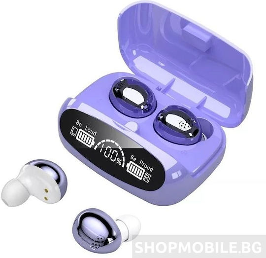 M32 In-ear Bluetooth Handsfree Earphones with Charging Case Purple view 2