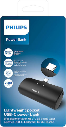 Philips DLP2510 Power Bank 2500mAh Black view 2