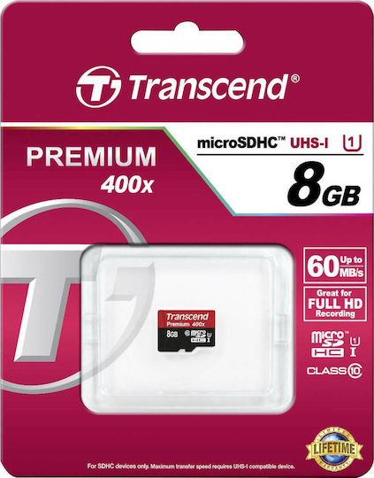 Transcend microSDHC 8GB Class 10 U1 UHS-I view 2