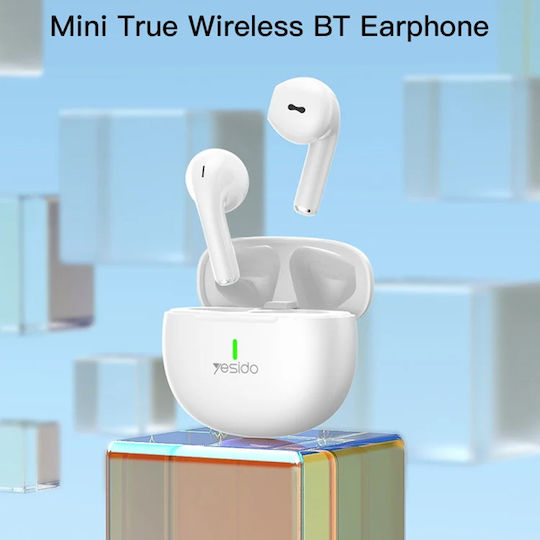 Yesido TWS18 Earbud Bluetooth Handsfree Earphones with Charging Case White view 3