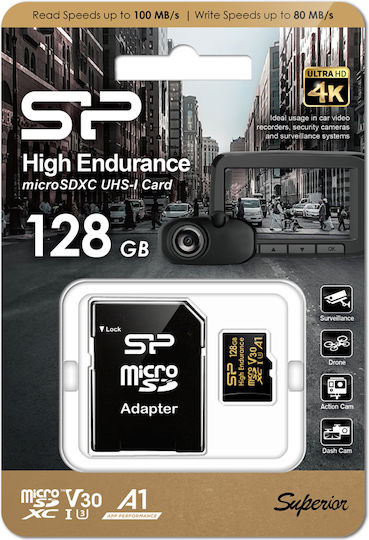 Silicon Power V30 microSDXC 128GB U3 V30 UHS-I 100MB/s With Adapter view 6