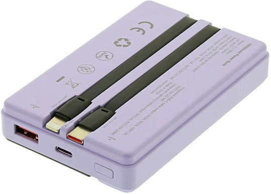 Tellur Power Bank 10000mAh Power Delivery / Quick Charge 3.0 Purple view 6