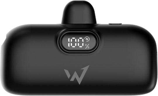 Wonder WX5D Extra Compact Power Bank 5000mAh 18W with USB-C Port Power Delivery Black view 1