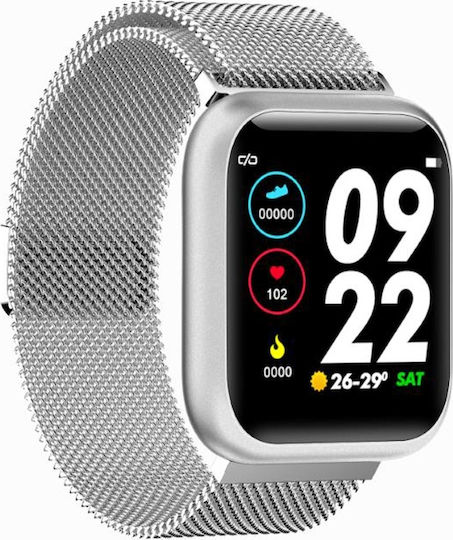 F11 Smartwatch with Heart Rate Monitor (Silver) vue 4